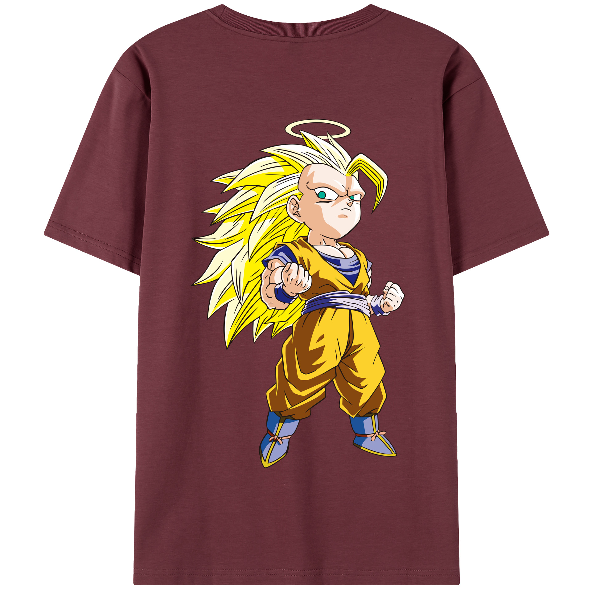 （画像用） ドラゴンボール 孫悟空（そん ごくう）Son Goku カカロット DRAGON BALL Kakarotto 綿100％半袖Tシャツ（背面プリント）